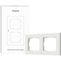 Aqara Marco de interruptor H2 EU (2-Gang), Bastidor de instalación blanco