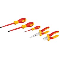Bosch Juego de herramientas VDE mixto, 5 piezas, Kit de herramientas rojo/Amarillo