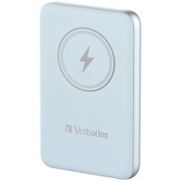 Verbatim Charge 'n' Go Polímero de litio 10000 mAh Cargador inalámbrico Azul, Banco de potencia celeste, 10000 mAh, Polímero de litio, Quick Charge 3.0, Cargador inalámbrico, Azul