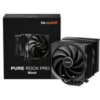 be quiet! Pure Rock Pro 3 Black Procesador Refrigerador de aire 12 cm Negro 1 pieza(s), Disipador de CPU negro, Refrigerador de aire, 12 cm, 2000 RPM, 101,2 m³/h, Negro