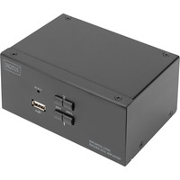 Digitus Conmutador KVM DisplayPort 2x 1, Switch KVM negro