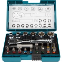 Makita Juego de carraca y puntas, 21 piezas, Conjuntos de bits 