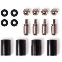 Alphacool Montaje Core Push 17mm M3/M4/UNC 6-32 Juego 4x, Fijación/Instalación negro/Plateado