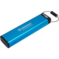 Kingston IronKey Keypad 200C USB-C de 16 GB 200C, FIPS 140-3 nivel 3 AES-256, Lápiz USB FIPS 140-3 nivel 3 AES-256, 16 GB, USB Tipo C, 3.2 Gen 1 (3.1 Gen 1), 145 MB/s, Funda, Azul
