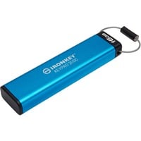 Kingston IronKey Keypad 200C USB-C de 16 GB 200C, FIPS 140-3 nivel 3 (pendiente) AES-256, Lápiz USB FIPS 140-3 nivel 3 (pendiente) AES-256, 16 GB, USB Tipo C, 3.2 Gen 1 (3.1 Gen 1), 145 MB/s, Funda, Azul