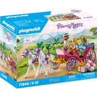 PLAYMOBIL Princess Magic Paseo en carruaje con princesa y príncipe, Juegos de construcción 