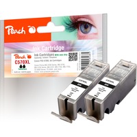 Peach PI100-287 cartucho de tinta Negro Negro, Tinta a base de pigmentos, 43 ml, 1020 páginas, Multipack