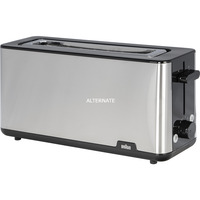 Braun HT 1610 BK, Tostadora acero fino/Negro