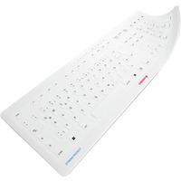 CHERRY 61510017 accesorio dispositivo de entrada Cubierta de teclado, Película protectora blanco, Cubierta de teclado, Silicona, 463 mm, 164 mm, 100 g, Gris