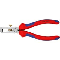 KNIPEX KP-1102160 Pelacables, Alicates pelacables Aislamiento protector, 165 g, Azul, Rojo