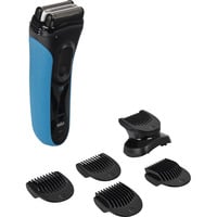 Procter & Gamble Series 3 3010BT, Máquina de afeitar negro/Azul, Máquina de afeitar de láminas, Negro, Azul, Batería, Batería integrada, 45 min, 1 h