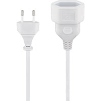 goobay Cable de extensión Euroenchufe > Eurotomacorriente, Cable alargador blanco