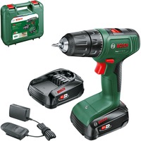 Bosch Easy Drill 18V-40 1630 RPM Sin llave 1,3 kg Negro, Verde, Taladro/destornillador verde/Negro, Taladro de pistola, Sin llave, Sin escobillas, Negro, Verde, 1,3 cm, 1630 RPM