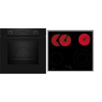 Neff B2CCG6AK3 + T16SBN1L0 sets de electrodoméstico de cocina Cerámico Horno eléctrico, Juego para horno negro/Acero fino, Cerámico, 4 zona(s), Vidrio y cerámica, Negro, Tocar, 58,3 cm