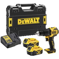 DEWALT Taladro atornillador percutor inalámbrico DCD709M2T-QW, 18 Voltios, Martillo atornillador amarillo/Negro