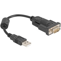 DeLOCK Adaptador USB 2.0, conector USB-A > conector serie RS-232 negro