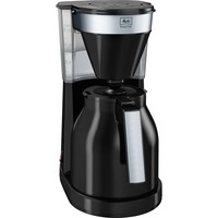 Melitta 1023-08 Totalmente automática Cafetera de filtro negro, Cafetera de filtro, De café molido, 1050 W, Negro, Plata