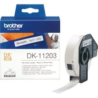 Brother DK-11203 cinta para impresora de etiquetas Negro sobre blanco, Cinta de escritura Negro sobre blanco, 1 pieza(s), DK, Blanco, Térmica directa, China