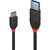 Lindy 36916 cable USB USB 3.2 Gen 1 (3.1 Gen 1) 1 m USB A USB C 10 Gbit/s Negro negro, 1 m, USB A, USB C, USB 3.2 Gen 1 (3.1 Gen 1), 10 Gbit/s, Negro