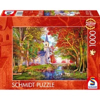 Schmidt Spiele Capilla en el encanto otoñal, Puzzle 