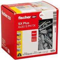 fischer Taco SX Plus 6x30 PH TX, Pasador gris claro