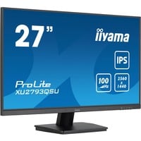 iiyama ProLite XU2793QSU-B7 LED display 68,6 cm (27") 2560 x 1440 Pixeles Quad HD Negro, Monitor LED negro (mate), 68,6 cm (27"), 2560 x 1440 Pixeles, Quad HD, LED, 1 ms, Negro