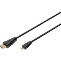 Digitus Cable HDMI de alta velocidad con Ethernet, tipo D > tipo A negro