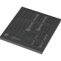 Wera Inserto de espuma para 6003 Joker Set 1, vacío, Depósito negro/Gris