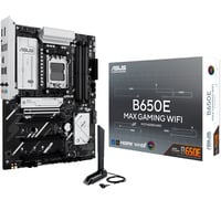 ASUS B650E MAX GAMING WIFI AMD B650 Zócalo AM5 ATX, Placa base negro/blanco, AMD, Zócalo AM5, AMD Ryzen 7000 Series, AMD Ryzen 8000 Series, AMD Ryzen 9000 Series, Zócalo AM5, DDR5-SDRAM, 256 GB