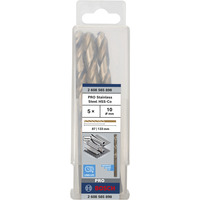 Bosch Broca helicoidal PRO de acero inoxidable HSS-Co, Ø 10mm, Taladro 