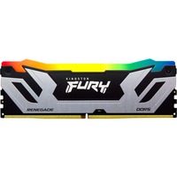 Kingston FURY FURY 24GB 8400MT/s DDR5 CL40 CUDIMM Renegade RGB Silver XMP, Memoria RAM plateado/Negro, 24 GB, 1 x 24 GB, DDR5, 288-pin DIMM