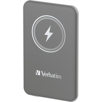 Verbatim Charge 'n' Go Polímero de litio 5000 mAh Cargador inalámbrico Gris, Banco de potencia gris, 5000 mAh, Polímero de litio, Quick Charge 3.0, Cargador inalámbrico, Gris