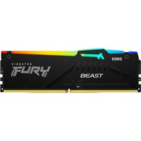Kingston FURY FURY Beast 32 GB 5600 MT/s DDR5 CL40 DIMM RGB, Memoria RAM negro, 32 GB, 1 x 32 GB, DDR5, 288-pin DIMM