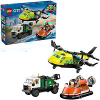 LEGO Set combinado de la ciudad con avión, vehículo de mantenimiento y aerodeslizador, Juegos de construcción 