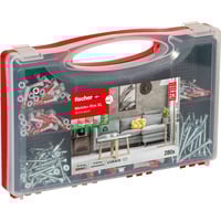 fischer Meister-Box XL Sala de estar + Tornillos, Pasador gris claro/Rojo