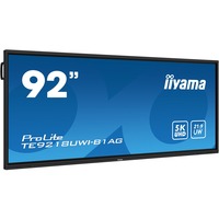 iiyama TE9218UWI-B1AG pantalla de señalización Diseño de quiosco 2,32 m (91.5") LED Wifi 500 cd / m² 5K Ultra HD Negro Pantalla táctil Procesador incorporado Android 16/7, Pantalla de gran formato negro (mate), Diseño de quiosco, 2,32 m (91.5"), LED, 5120 x 2160 Pixeles, Wifi, 16/7