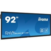 iiyama TE9218UWI-B1AG pantalla de señalización Panel plano interactivo 2,32 m (91.5") LED Wifi 500 cd / m² 5K Ultra HD Negro Pantalla táctil Procesador incorporado Android 16/7, Pantalla de gran formato negro (mate), Panel plano interactivo, 2,32 m (91.5"), LED, 5120 x 2160 Pixeles, Wifi, 16/7