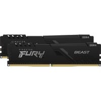 Kingston FURY FURY Beast 16GB 3600MT/s DDR4 CL17 DIMM (Kit de 2) Black, Memoria RAM negro, 16 GB, 2 x 8 GB, DDR4, 288-pin DIMM