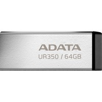 ADATA UR350 unidad flash USB 64 GB USB tipo A 3.2 Gen 1 (3.1 Gen 1) Negro, Lápiz USB níquel/Negro, 64 GB, USB tipo A, 3.2 Gen 1 (3.1 Gen 1), 100 MB/s, Sin tapa, Negro