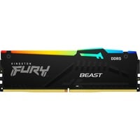 Kingston FURY FURY Beast 16 GB 5600 MT/s DDR5 CL36 DIMM RGB, Memoria RAM negro, 16 GB, 1 x 16 GB, DDR5, 288-pin DIMM