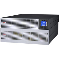 APC Easy UPS On-Line, 6000VA, Ion de litio negro/Plateado, 6kVA/6kW, Lithium-ion, Rack/Tower 5U, 230V, 1 Hard wire (1P+N+E) outlet, Intelligent Card Slot, Extended runtime, W/ rail kit, Doble conversión (en línea), 6 kVA, 6000 W, Seno, 120 V, 300 V