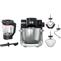 Bosch Serie 6 MUMS6ZS17 robot de cocina 1600 W 5,5 L Negro, Acero inoxidable negro/Acero fino, 5,5 L, Negro, Acero inoxidable, Giratorio, 3,5 kg, 3,5 kg, 1,1 m