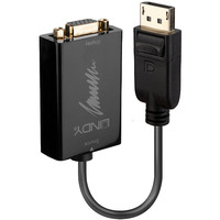 Lindy Convertidor DisplayPort a VGA, Adaptador negro