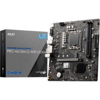 MSI PRO H610M-G WIFI DDR4 placa base Intel H610 LGA 1700 micro ATX Intel, LGA 1700, Intel® Celeron®, Intel® Pentium®, Intel® Pentium® Gold, LGA 1700, DDR4-SDRAM, 64 GB