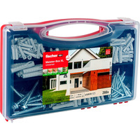 fischer Caja Maestro XL Universal + tornillos, Pasador gris claro