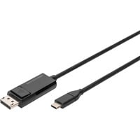 Digitus Cable adaptador USB-C <> DisplayPort, bidireccional negro