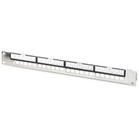 Digitus Panel de parcheo modular, 24 puertos RJ-45, Patch Panel plateado