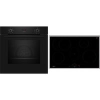 Neff BX38IB0 sets de electrodoméstico de cocina Con placa de inducción Horno eléctrico, Juego para horno negro/Acero fino, Con placa de inducción, 4 zona(s), Vidrio y cerámica, Negro, Tocar, 80,2 cm