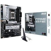ASUS PRIME X670-P WIFI AMD X670 Zócalo AM5 ATX, Placa base plateado, AMD, Zócalo AM5, DDR5-SDRAM, 128 GB, DIMM, Doble canal