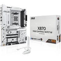 ASUS X870 MAX GAMING WIFI7 W AMD X870 Zócalo AM5 ATX, Placa base blanco, AMD, Zócalo AM5, AMD Ryzen 7000 Series, AMD Ryzen 8000 Series, AMD Ryzen 9000 Series, Zócalo AM5, DDR5-SDRAM, 256 GB